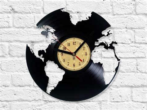 Reloj De Pared Con Discos De Vinilo Muy Sencillo