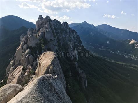 Ulsanbawi Rock In Seoraksan National Park South Korea Stock Photo