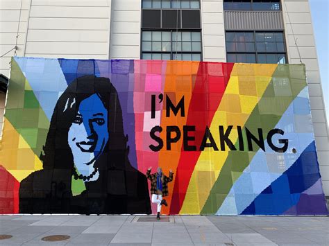 Kamala Harris 40 Foot Mural Made Of Yarn Led By Me Madebylondon