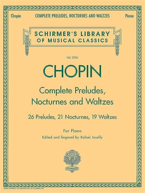 Complete Preludes Nocturnes And Waltzes Piano Solos Schirmer S