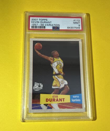 Kevin Durant Topps Variation Rc Psa Mint Rookie Ebay