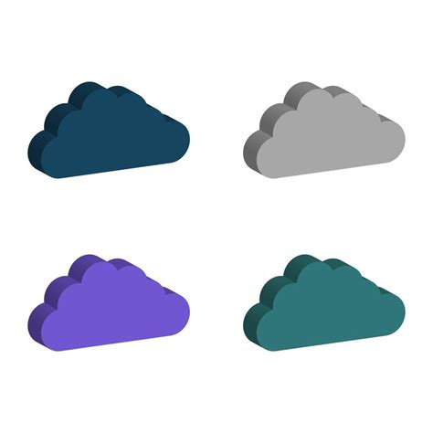 Isometric Clouds Set Vector Art At Vecteezy