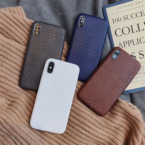 Funda De Piel Sint Tica Con Textura De Cocodrilo Para Iphone Carcasa