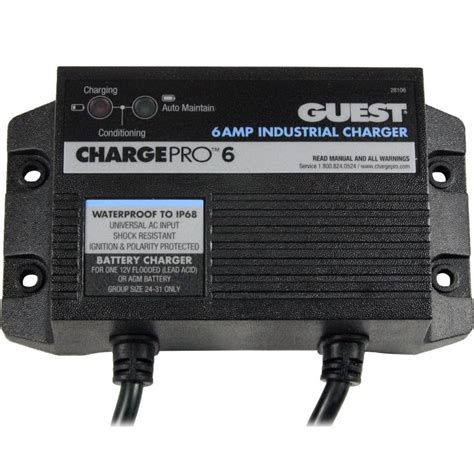 28106 Guest ChargePro 6 12v 6 Waterproof On Board Industrial Charger