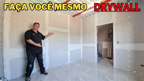 Como Fazer Parede de Drywall Gesso Acartonado Parte 02 Fixação das