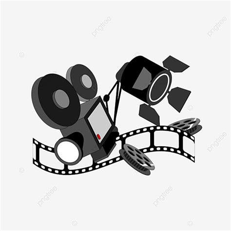 Movie Clip Vector Hd Images, Movie Clip Art Flat Style Fill Light ...