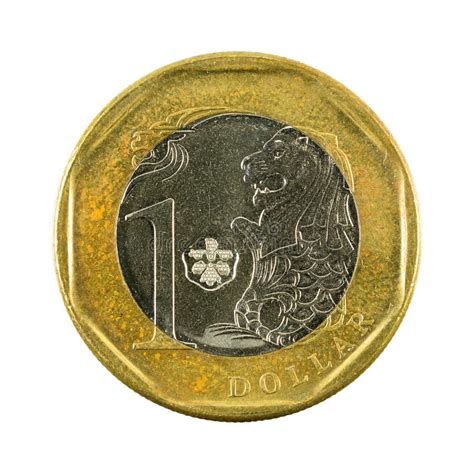 Singapore Dollar Coin Obverse Stock Photo Image Of Background