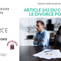 Article 242 Du Code Civil Le Divorce Pour Faute