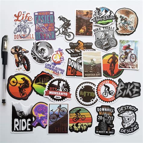 Buy Pcs Mountain Bike Vinyl Stickers For Bikes Downhill Mtb Decal