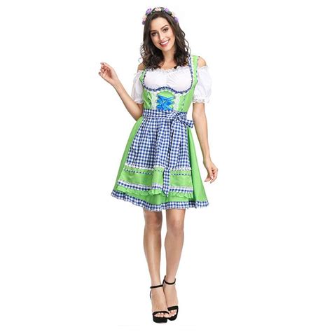 Traditionelle Bekleidung Trachten JASAMBAC Damen Dirndl 3 Teilig