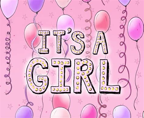 Gender Reveal Animated Virtual Balloon It's a GIRL Gender Reveal ...