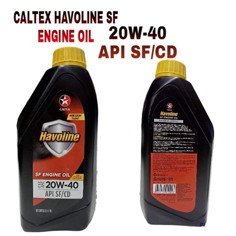 CALTEX HAVOLINE SF ENGINE OIL 20W 40 API SF CD 1liter Shopee Philippines