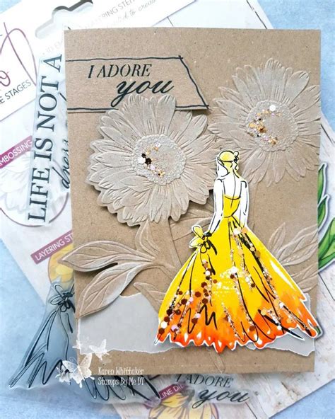 Quattro D Sunflower And Lamination Gown Stampsbyme Quattrod