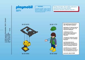 Manual De Uso Playmobil Set Construction Obrero Con Compactadora