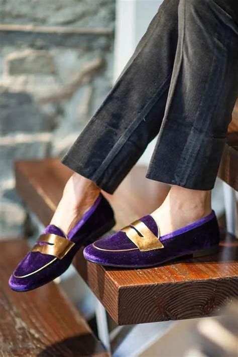 Round Toe Patchwork Velvet Casual Purple Loafers [Pre Order] – uniydress
