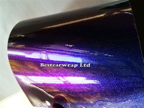 Chameleon Pearl Gloss Vinyl Wrap Film Purple Blue Air Bubble Free