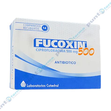 Fucoxin 500 Ciprofloxacina 500 Mg Cont 14 Comprimidos Recubiertos