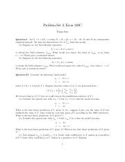 Problem Set II 2021 Pdf Problem Set 2 Econ 120C Yixiao Sun Question I