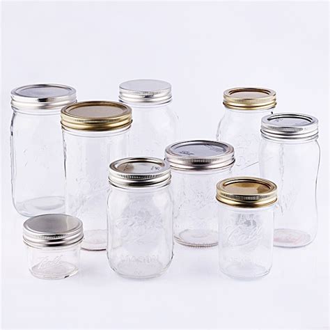 Clear Glass 4oz 8oz 12oz 16oz 24oz 32oz 64oz Mason Jar Ball With Lids Wholesale High Quality