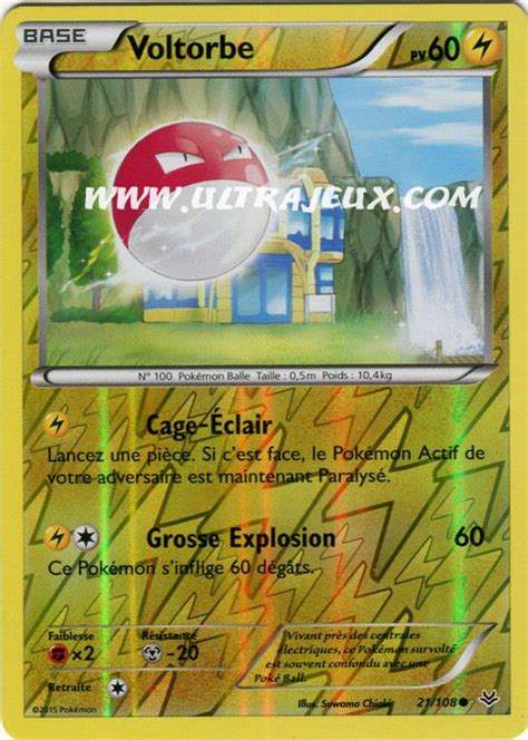 Voltorbe 21 R 110 Carte Pokémon Cartes à l Unité Français UltraJeux