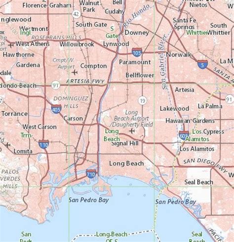 Map Of Long Beach Ca And Surrounding Cities Hazel Korella