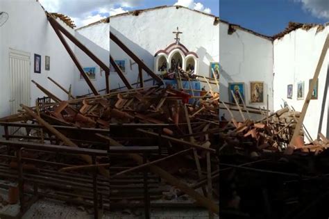 V Deo Teto De Capela Desaba Mas Imagens De Santos Permanecem Intactas