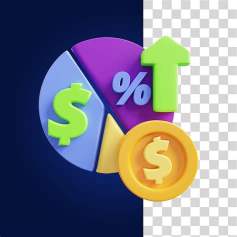 Premium PSD Profit Margin 3d Icon 2