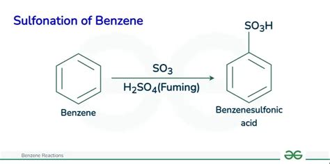 Benzene Reactions Nitration Sulfonation Halogenation Geeksforgeeks