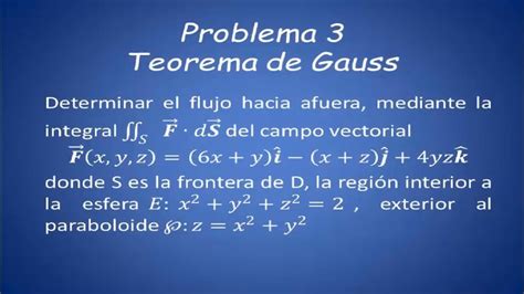 Ejemplo de uso del Teorema de Gauss de la Divergencia en el cálculo de