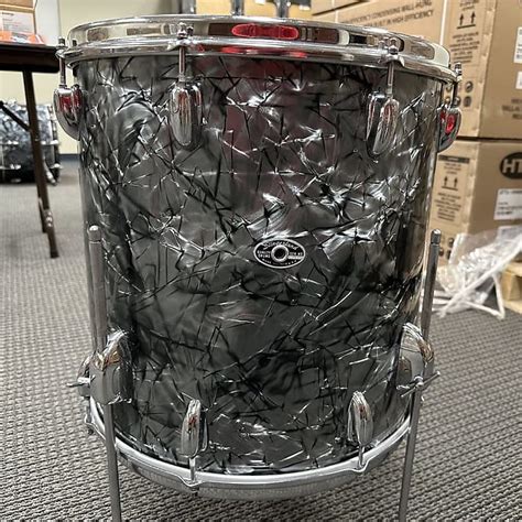 1970s Slingerland 16 X 16 Floor Tom Black Diamond Pearl Reverb