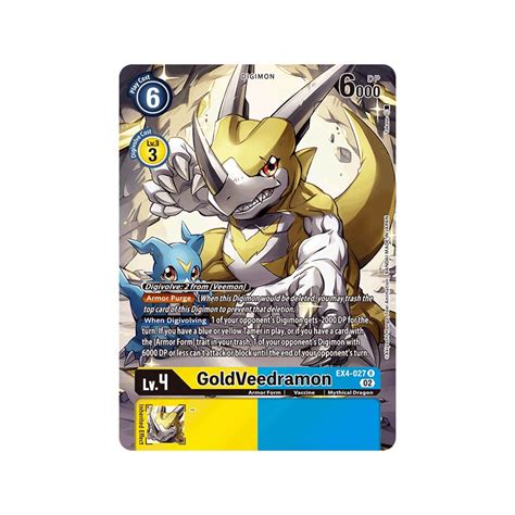 EX4 027 AA GoldVeedramon Digimon Alternative Art ALTERNATIVE BEING