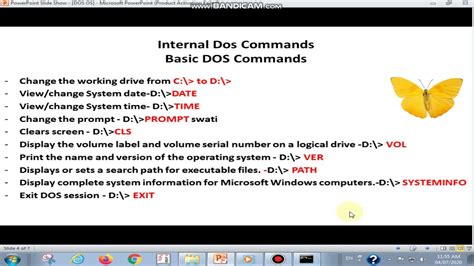 DOS Internal Commands Practical Demo YouTube