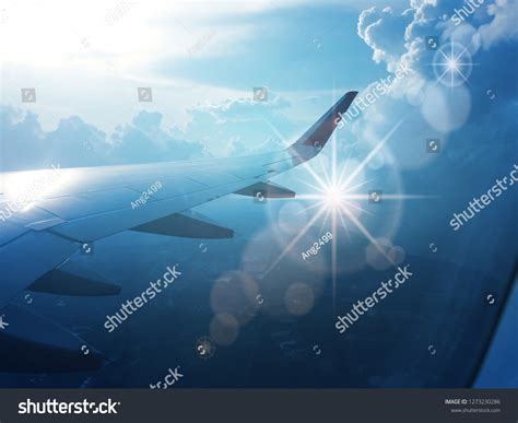 Aircraft Wing Sun Stock Photo 1273230286 Shutterstock