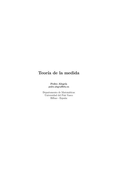 PDF Teorıa de la medida UPV EHUmtpalezp mundo teomed apuntes pdf