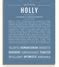 Holly | Name Art Print – Name Stories