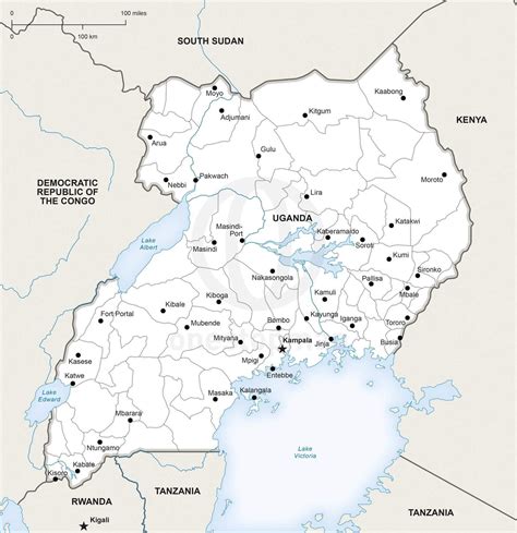 Printable Map Of Uganda