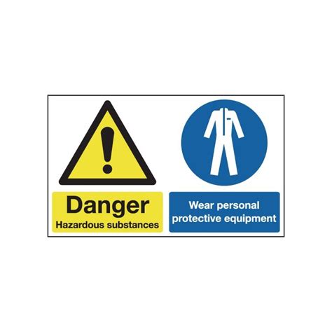 Danger Hazardous Substances Wear Ppe Signs