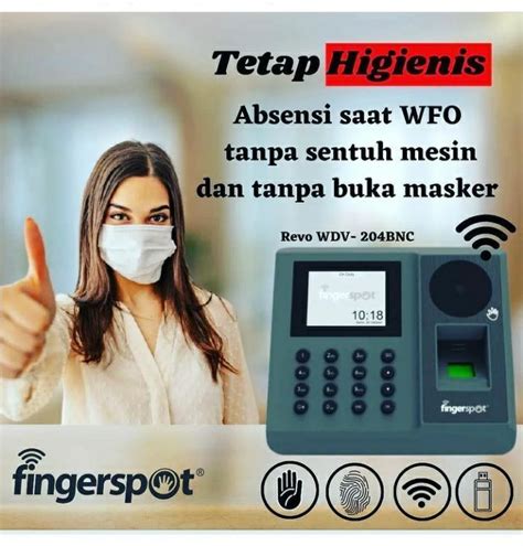 TOUCHLESS Begitulah Mesin Absensi Fingerspot Revo WDV 204 BNC Mesin