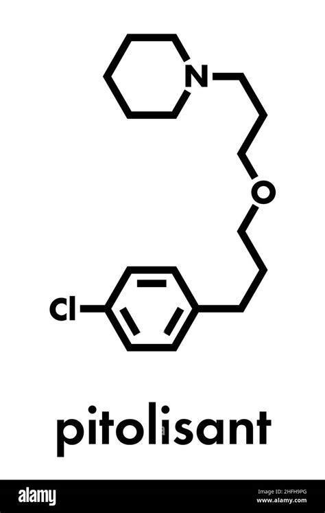 Pitolisant Tiprolisant Narcolepsy Drug Molecule Skeletal Formula