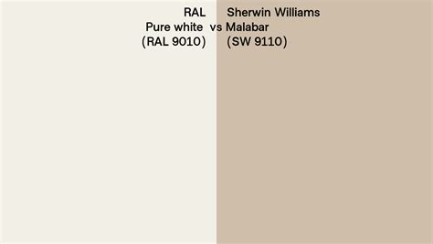 Ral Pure White Ral 9010 Vs Sherwin Williams Malabar Sw 9110 Side By