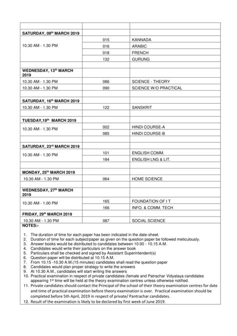 Cbse Class 10 Date Sheet For Board Exams 2019 State Boards Ncert Books Solutions Cbse