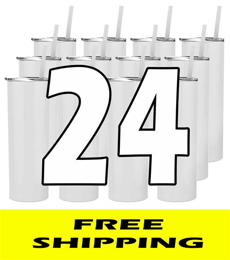 Sublimation White Stellar Skinny Steel 20 Oz Stainless Steel Tumblers 24 Pack In 2022