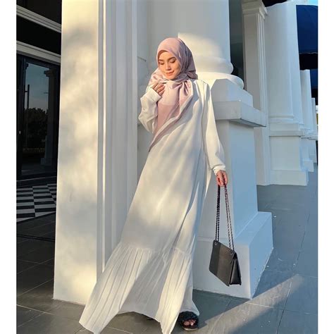 Sofia Dress Pleated Jubah Abaya Plain Selesa Baju Labuh Dress Muslimah