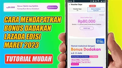 Cara Mendapatkan Bonus Dadakan Lazada Edisi Maret 2023 Epic 11 Brithday