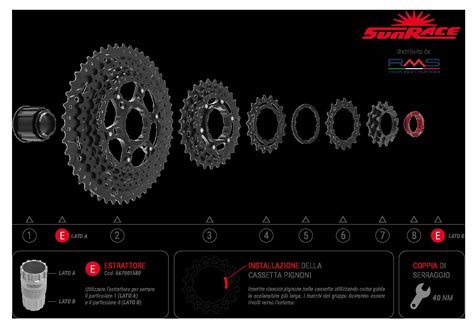 SunRace Pacco pignoni Mtb CSMX9X ETZ 11 velocità 10 46 denti corpetto