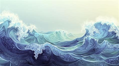 Abstract Ocean Waves | Premium AI-generated image