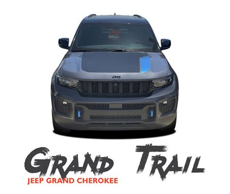 Jeep Grand Cherokee Hood Decals, Jeep Grand Cherokee Hood Stripes, TRAIL HOOD