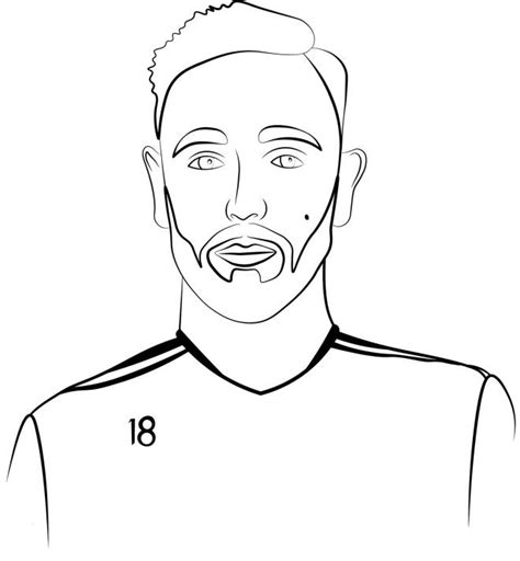 Coloriage Bruno Fernandes Footballeur Dessin Gratuit à Imprimer