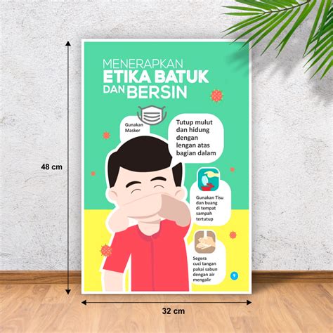 Poster Menerapkan Etika Batuk Dan Bersin Lazada Indonesia