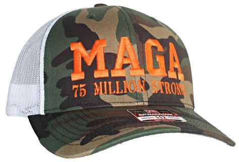 Tropic Hats Adult Embroidered Maga Million Strong Panel Trucker